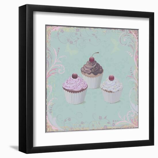 Cupcakes-Milovelen-Framed Art Print