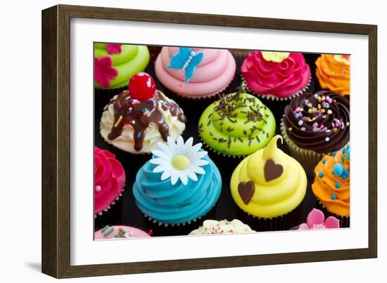 Cupcakes-Ruth Black-Framed Art Print