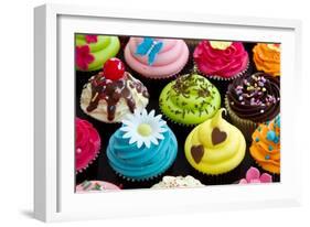 Cupcakes-Ruth Black-Framed Art Print