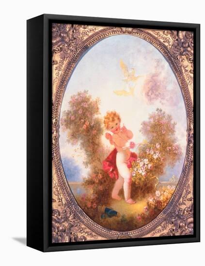 Cupid Among Roses, or Love the Sentinel, C.1775-Jean-Honore Fragonard-Framed Stretched Canvas