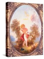 Cupid Among Roses, or Love the Sentinel, C.1775-Jean-Honore Fragonard-Stretched Canvas