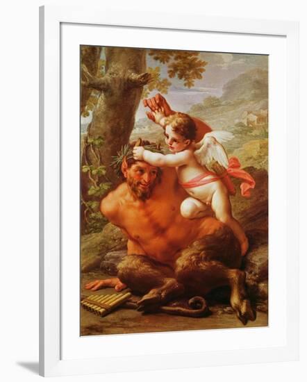 Cupid and Pan-Pietro Da Cortona-Framed Giclee Print