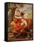 Cupid and Pan-Pietro Da Cortona-Framed Stretched Canvas