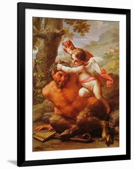 Cupid and Pan-Pietro Da Cortona-Framed Giclee Print