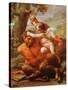 Cupid and Pan-Pietro Da Cortona-Stretched Canvas