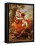 Cupid and Pan-Pietro Da Cortona-Framed Stretched Canvas