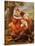 Cupid and Pan-Pietro Da Cortona-Stretched Canvas