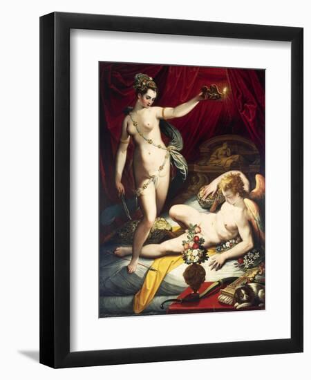 Cupid and Psyche, 1589-Jacopo Zucchi-Framed Giclee Print