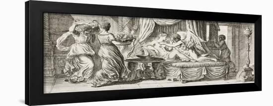 Cupid and Psyche, 1793-Pierre Lelu-Framed Giclee Print