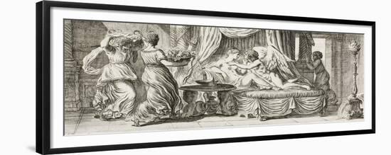 Cupid and Psyche, 1793-Pierre Lelu-Framed Giclee Print