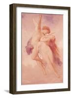 Cupid and Psyche, 1889-William Adolphe Bouguereau-Framed Giclee Print