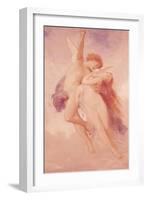 Cupid and Psyche, 1889-William Adolphe Bouguereau-Framed Giclee Print