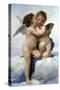 Cupid and Psyche as Children, (The First Kis), 1890-William-Adolphe Bouguereau-Stretched Canvas