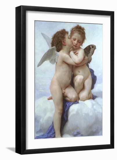 Cupid and Psyche as Infants-William Adolphe Bouguereau-Framed Art Print