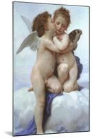 Cupid and Psyche as Infants-William Adolphe Bouguereau-Mounted Art Print