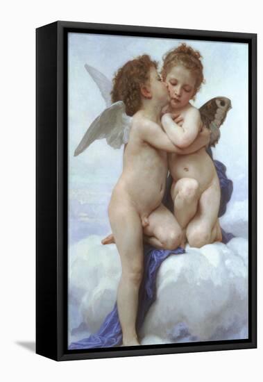 Cupid and Psyche as Infants-William Adolphe Bouguereau-Framed Stretched Canvas