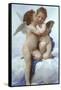 Cupid and Psyche as Infants-William Adolphe Bouguereau-Framed Stretched Canvas