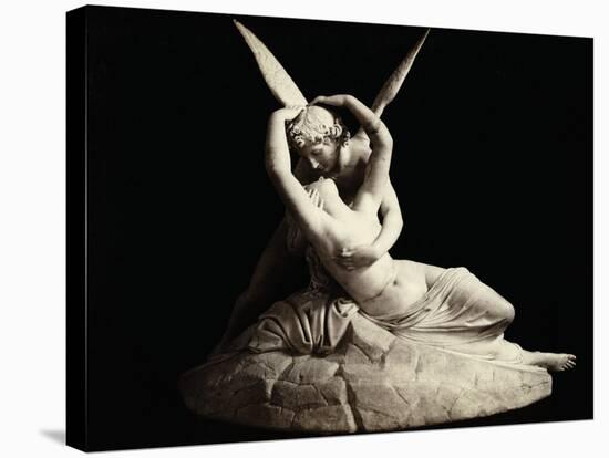 Cupid and Psyche by Antonio Canova-null-Stretched Canvas