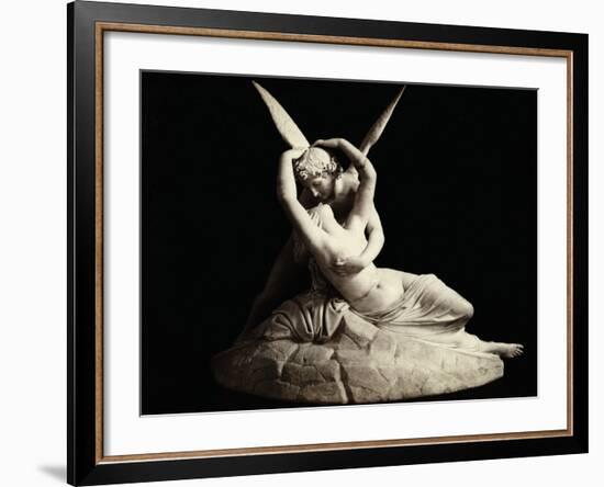 Cupid and Psyche by Antonio Canova-null-Framed Photographic Print