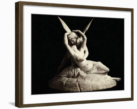 Cupid and Psyche by Antonio Canova-null-Framed Photographic Print