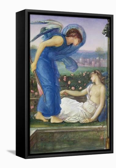 Cupid and Psyche, C.1865 (W/C, Bodycolour and Pastel on Paper Mounted on Linen)-Edward Burne-Jones-Framed Stretched Canvas