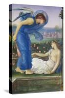 Cupid and Psyche, C.1865 (W/C, Bodycolour and Pastel on Paper Mounted on Linen)-Edward Burne-Jones-Stretched Canvas