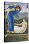 Cupid and Psyche, C.1865 (W/C, Bodycolour and Pastel on Paper Mounted on Linen)-Edward Burne-Jones-Stretched Canvas