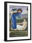 Cupid and Psyche, C.1865 (W/C, Bodycolour and Pastel on Paper Mounted on Linen)-Edward Burne-Jones-Framed Giclee Print