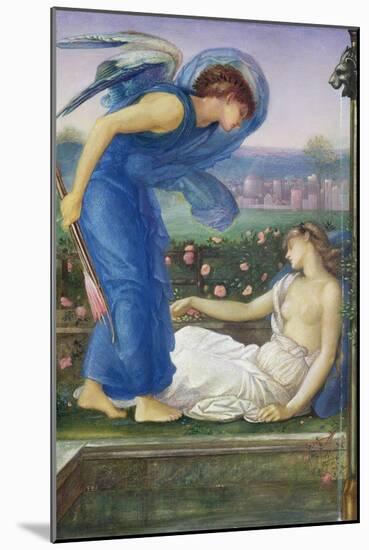 Cupid and Psyche, C.1865 (W/C, Bodycolour and Pastel on Paper Mounted on Linen)-Edward Burne-Jones-Mounted Giclee Print