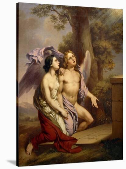 Cupid and Psyche, Kneeling-Eugenio Guglielmi-Stretched Canvas