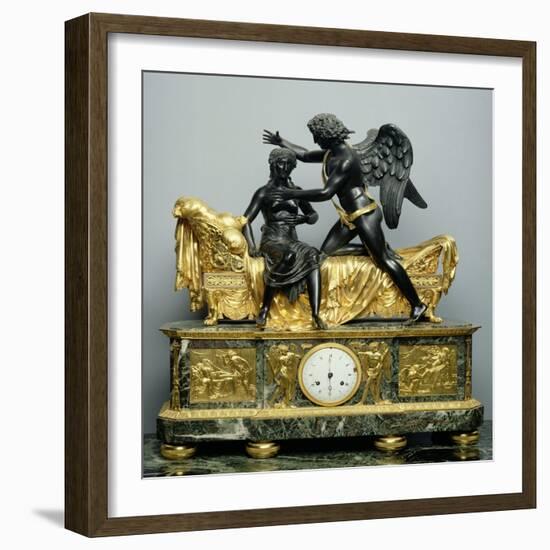 Cupid and Psyche Mantlepiece Clock, 1799-Pierre Philippe Thomire-Framed Giclee Print