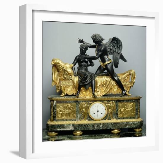 Cupid and Psyche Mantlepiece Clock, 1799-Pierre Philippe Thomire-Framed Giclee Print