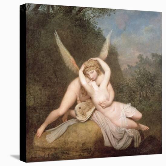 Cupid and Psyche-Antonio Canova-Stretched Canvas