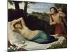 Cupid and Psyche-Alphonse Legros-Mounted Giclee Print