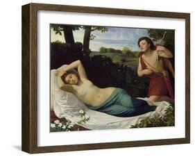 Cupid and Psyche-Alphonse Legros-Framed Giclee Print