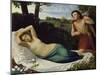 Cupid and Psyche-Alphonse Legros-Mounted Giclee Print