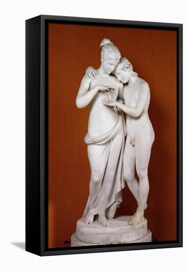 Cupid and Psyche-Antonio Canova-Framed Stretched Canvas