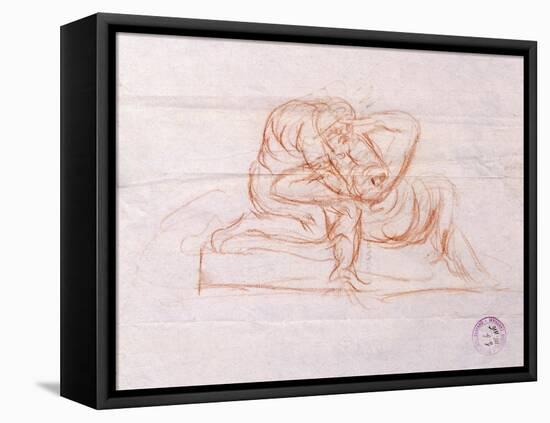 Cupid and Psyche-Antonio Canova-Framed Stretched Canvas