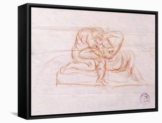 Cupid and Psyche-Antonio Canova-Framed Stretched Canvas