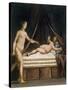 Cupid and Psyche-Bernardo Castello-Stretched Canvas