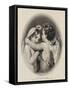 Cupid and Psyche-William Etty-Framed Stretched Canvas