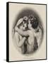 Cupid and Psyche-William Etty-Framed Stretched Canvas