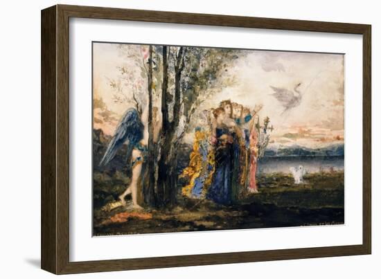 Cupid and the Muses-Gustave Moreau-Framed Giclee Print