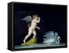 Cupid Being Led by a Pair of Swans-Michelangelo Maestri-Framed Stretched Canvas