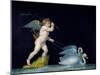 Cupid Being Led by a Pair of Swans-Michelangelo Maestri-Mounted Giclee Print