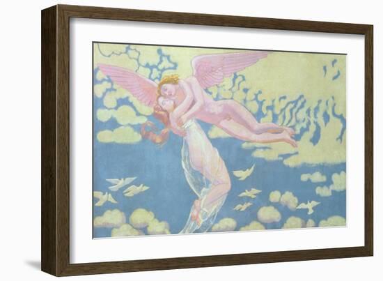 Cupid Carries Psyche to the Heavens, 1909-Maurice Denis-Framed Giclee Print