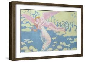 Cupid Carries Psyche to the Heavens, 1909-Maurice Denis-Framed Giclee Print