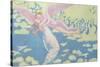 Cupid Carries Psyche to the Heavens, 1909-Maurice Denis-Stretched Canvas