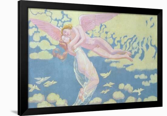 Cupid Carries Psyche to the Heavens, 1909-Maurice Denis-Framed Giclee Print