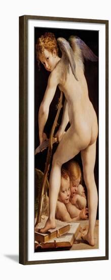 Cupid Carving a Bow, 1533/34-Parmigianino-Framed Giclee Print